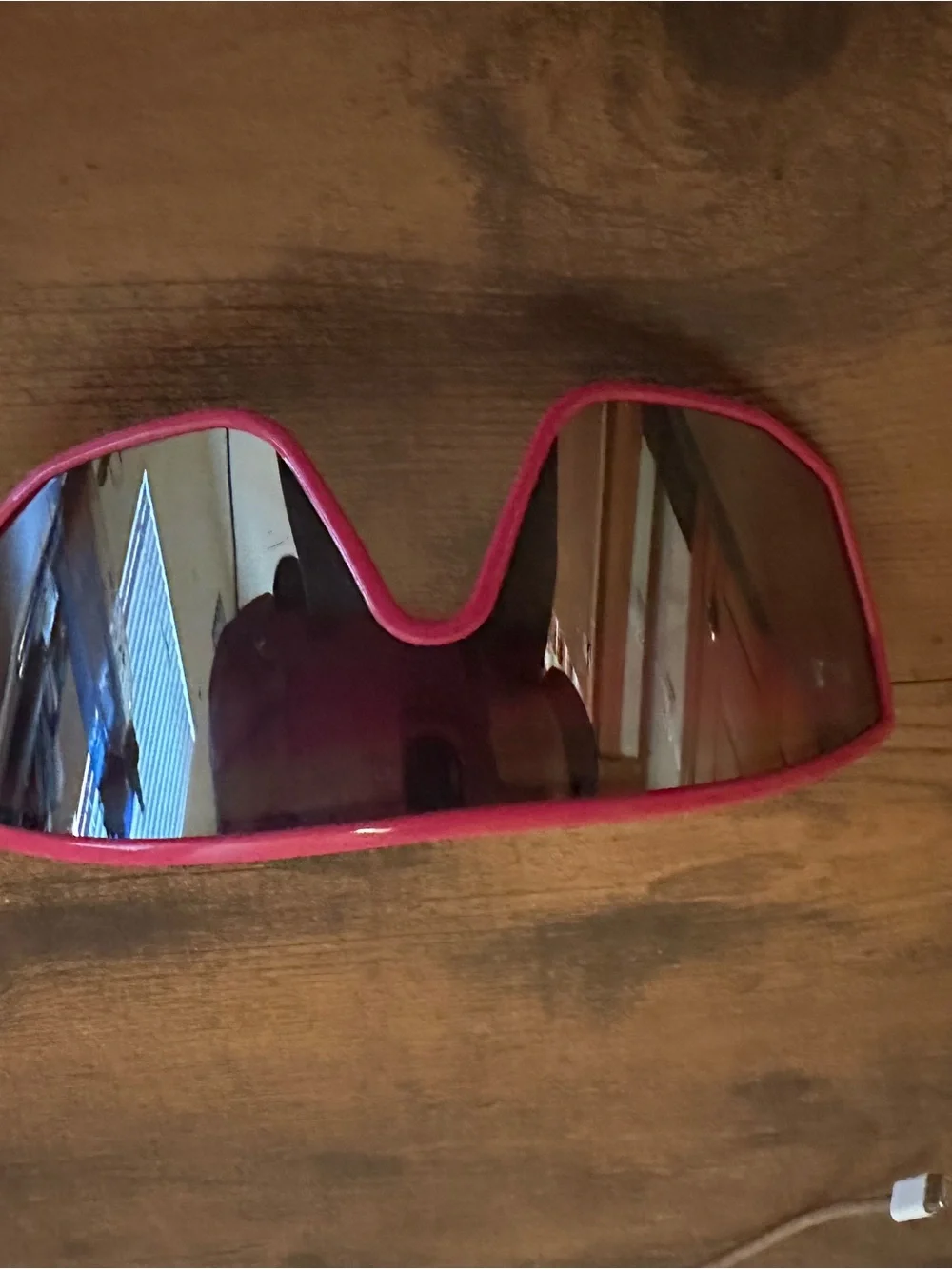 Bold Fuchsia Shield Sunglasses - Sport Visor Frame